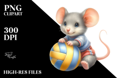 Cute Baby Mouse Volleyball | Sublimation | Clipart Product Image 2