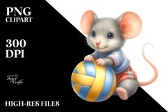 Cute Baby Mouse Volleyball | Sublimation | Clipart Product Image 3