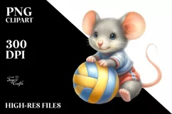 Cute Baby Mouse Volleyball | Sublimation | Clipart Product Image 3