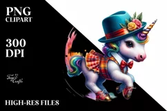 colorful Baby Unicorn in West Coast Swing Dancer's Attire Product Image 3