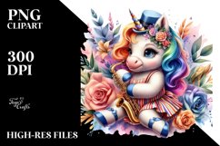 colorful Baby Unicorn in West Coast Swing Dancer&#039;s Attire Product Image 1