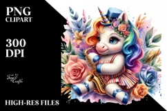 colorful Baby Unicorn in West Coast Swing Dancer's Attire Product Image 1