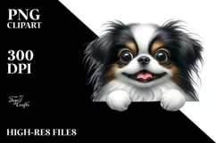 Funny Crazy Japanese Chin | Sublimation | Clipart Product Image 1