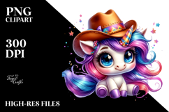 Crazy Unicorn with Party Hat PNG Product Image 2