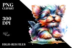 Expressive Yorkshire Terrier Jumping PNG Product Image 3