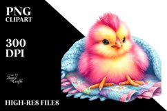 Cute Pink-ish Chicken on Blanket PNG Product Image 2