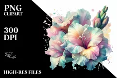 Glossy Transparent Gladiolus, PNG Product Image 1