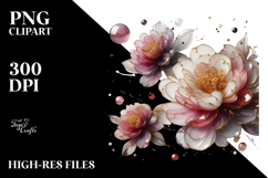 Abstract Material Peonies PNG Product Image 2