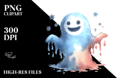 Funny Phantom in Watercolor Style PNG Product Image 2