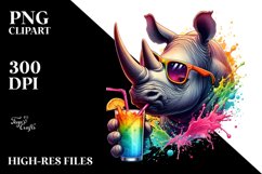 Quirky Animals Drinking Clipart Product Image 1