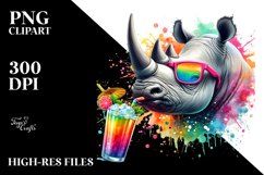 Quirky Animals Drinking Clipart Product Image 3