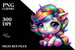 Cute Baby Unicorn PNG Product Image 2