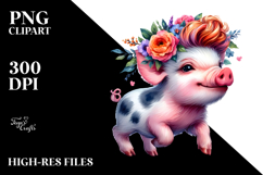 Baby Pig with Cool Haircut, Transparent PNG Product Image 2