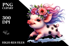 Baby Pig with Cool Haircut, Transparent PNG Product Image 2