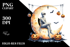 Simple Mummy on Moon PNG Product Image 2