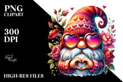 Colorful Valentines Gnome, Transparent PNG Product Image 2