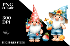 Cute Gnome Drinking a Cocktail, PNG Product Image 2