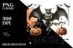Simple Halloween Gargoyle, Transparent PNG Product Image 1