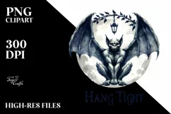 Simple Halloween Gargoyle, Transparent PNG Product Image 1