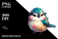 Splashing Bird Watercolor Painting PNG Product Image 2