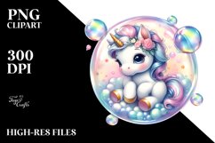 Baby Unicorn Playing Volleyball | Sublimation Clipart Product Image 3