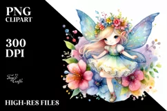 Colorful Fairy Whimsical Sublimation Clipart Product Image 3
