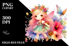 Colorful Fairy Whimsical Sublimation Clipart Product Image 1
