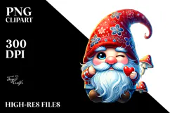 Whimsical Valentine Gnome, High-Res PNG Product Image 2