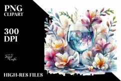 Abstract Watercolor with Large Freesia Product Image 3