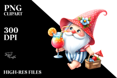 Whimsical Gnome Cocktail Summer PNG Product Image 2