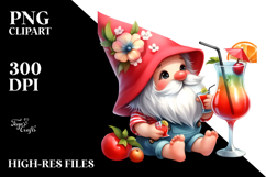 Whimsical Gnome Cocktail Summer PNG Product Image 2