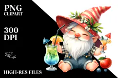 Whimsical Gnome in Summer Clothes, PNG Product Image 2