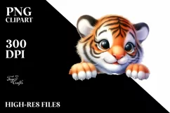 Colorful Baby Tiger | Sublimation | Clipart Product Image 3