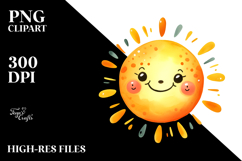 Whimsical Smiling Sun PNG Product Image 2