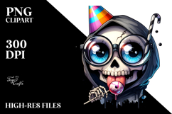 Chibi Grim Reaper with Oversized es PNG Product Image 2
