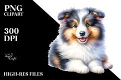 Cute Collie Baby Cartoon Product Image 2