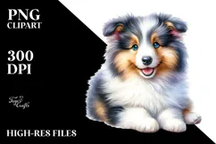 Cute Collie Baby Cartoon Product Image 2