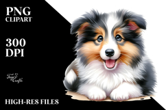 Cute Collie Baby Cartoon Product Image 2