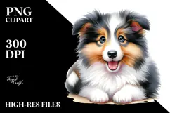 Cute Collie Baby Cartoon Product Image 2