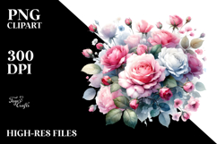 Colorful Pink Roses Watercolor Product Image 2