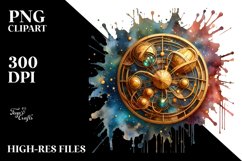 Abstract Wooden Stained Cosmos | Clipart Product Image 3