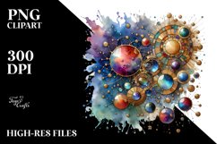 Abstract Wooden Stained Cosmos | Clipart Product Image 3