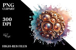 Abstract Wooden Stained Cosmos | Clipart Product Image 1