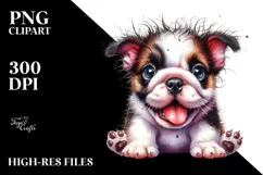 Cute Bulldog Cartoon PNG Product Image 2