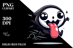 Cartoon Reaper Jumping, Transparent PNG Product Image 2