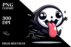 Cartoon Reaper Jumping, Transparent PNG Product Image 2