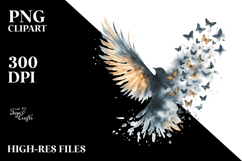 Bird made of Butterfly Silhouettes, High-Res PNG Product Image 2