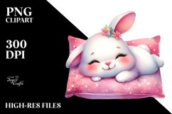 baby Bunny Resting on Pillow Product Image 3