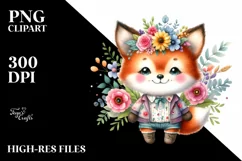 Smiling Cute Baby Fox | Clipart Product Image 3