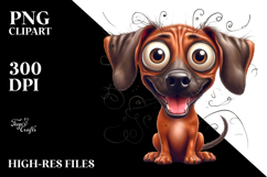 Crazy Rhodesian Ridgeback Watercolor Clipart Product Image 2